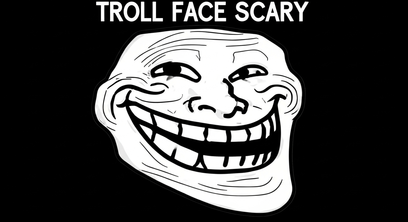 troll face scary
