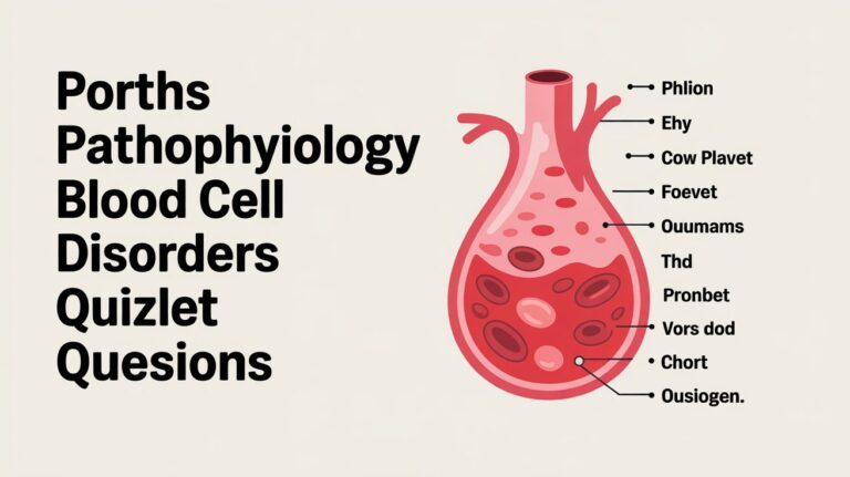 porths pathophysiology blood cell disorders quizlet multiple choice questions
